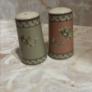 Floral Ceramic Salt and Pepper Shakers